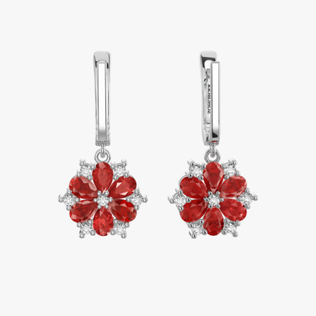Uranus Ruby Clip-On Jewelry Earrings